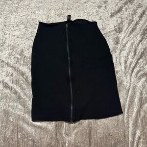 Black Zippered Pencil Skirt